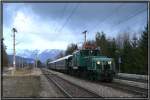 E-Lok 1189.02 ehem. BB� 1100.102 mit Nostalgiesonderzug von Wien nach M�rzzuschlag. Eichberg 18.1.2008
