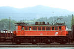 August 1983: E-Lok 1245.519 (ÖBB) am Verschiebebahnhof Arnoldstein 