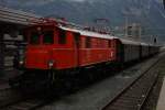 Innsbruck Hbf am 29.09.2012: �GEG Sonderzug mit 1245 518