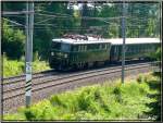 E-Lok 1010.10 mit Sonderzug 16143 von Wien nach Triest fotografiert im Murwald bei Zeltweg  26.05.2007