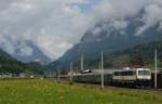 1010 15 mit einem Sonderzug am 13.7.2014 am Weg nach Villach bei Pfarrwerfen