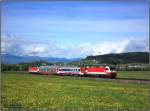 1014 003 und 1014 014 waren schon frh am Morgen mit dem SPROB 97702 nach Leoben unterwegs als ich das Gespann kurz nach Knittelfeld fotografierte.