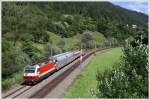 1014 014 + 1014 003 mit dem Messzug SPROB 97707 von St.Michael nach Unzmarkt. 
Thalheim 23.6.2010