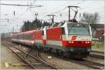 1014 014 + 003 bei der berstellfahrt als SLP 97764 mit Wagensatz 6010 022-9, 7110 224-8, 7010 124-1, 6010 001-3 von St.Veit a.d.