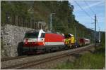 1014 014 + 1014 011  Rail Cargo  fahren mit einem Messzug nach Knittelfeld.