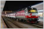 1014 017 wartet in Wien-West am 17.3.2007 mit dem IC 407  Donau  auf die Abfahrt nach Bratislava hl.st.