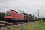 Mit einem kurzen H-Wagen Zug 47838 (Gratwein Gratkorn - München Nord) fuhr am Mittag des 12.09.2017 die 1016 032 bei Zorneding  aus Richtung Aßling auf München zu.
