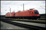 ÖBB 1016002 und 1116001 am 6.11.1999 im Versuchszentrum Wildenrath.