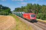 1016 003 mit DGS 52694 (Bremen Rbf - München Nord Rbf) bei Ratzenwinden Richtung Treuchtlingen, 23.08.2019