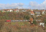 1016 xxx mit IC Stuttgart-Zürich am 20.11.2020 bei Stuttgart-Dachswald. 