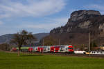 1016 032-5 mit ihrem Dosto bei Hohenems. 6.4.21