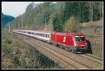 1016 035 mit EC732 bei Spital am Semmering am 29.04.2003.