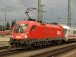 BB 1016 008-3 in Nrnberg HBf, bereit zur Fahrt in die Wagenabstellanlage.  19.08.2008 kurz vor einem sintflutartigen Wolkenbruch.