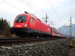 BR 1016 045 mit REX nach Innsbruck bei Terfens-Weer am 19.11.2008