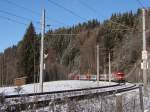 1016 007-5 mit Wendezug bei Windau.05.01.2010