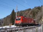 1016 007-5 mit Wendezug bei Windau.05.01.2010

