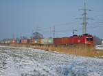 Am 16.02.10 hatte die 1016 027 die Aufgabe einen Containergterzug ( SKGAG 41786 ) zu befrdern. Aufgenommen kurz vor Lustenau um 15.12 Uhr.

Lg
