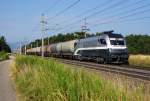 Am Morgen des 20.07.2010 fuhr 1016 034  railjet  mit einem Kesselwagenzug bei Neunkirchen/N in Richtung Wiener Neustadt. 