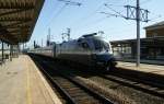  Railjet-Testlok  1016 034 fahrt gerade mit dem IC15555 von Wien Meidling in Wr.Neustadt ein.
