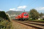 Ein kleines  Deja vu  der Vorwoche diesmal mit 1016 043 an der Spitze des R 4025 von Bruck nach Graz am 13.10.2005 kurz nach Peggau-Deutschfeistritz (und ohne Tele)
