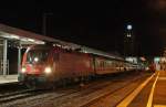 1016 039-8 mit CNL 419 / IC 60419 Amsterdam-Centraal - Mnchen Hbf in Stuttgart Hbf. 14.01.12