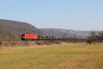 1016 029 mit einem Autozug am 17.03.2012 bei Wernfeld.