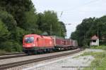 1016 038-0 (BB) fhrt am 20. Juli 2012 um 11:04 Uhr mit einem Gterzug durch Assling