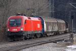 Die 1016 034 mit einem Gz duch Aling am 05.03.2013