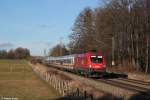 1016 032 mit IC 2083 am 15.01.2014 in Vogl.