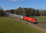 1016 006 mit dem IC 2083 am 20.02.2014 bei Gutmart.