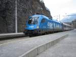 1016 023  Kyoto  wartet mit dem EC669 nach Graz Hbf im Bahnhof Imst-Pitztal auf die Abfahrt
21.März 2009