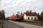 1016 041 mit EC 113 nach Klagenfurt - in Grokarolinenfeld (17.01.2007)