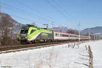 1016 014 mit IC am 30.01.2016 bei Oberndorf.