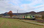 1016 023  ÖBB Green point  mit dem IC 189/RE 50189 (Stuttgart Hbf-Zürich HB/Singen(Htw)) bei Rietheim 25.10.21