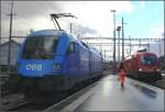 1016 023-2 und 1116 099-1 treffen sich in Buchs SG.