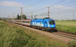 1016 023 Kyoto mit IC644 unterwegs bei der  umstrittenen  Fotostelle bei Leonding mit ca. 180kmh. Aufgenommen am 24. Mai 2009.