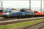 1216 921 der Adria Transport,1020 041 der Mittelweserbahn und 1020 018, bei den Feierlichkeiten 100 Jahre Tauernbahn im Villacher Heizhaus.
6.6.2009