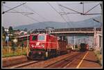 1040 006 fährt mit G79052 am 17.08.1994 durch die Haltestelle Oberaich.