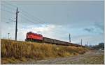 1040 013-2 des Club1018 mit der Nostalgie-Rbe 59111 von Ziersdorf nach Tulln knapp nach Heldenberg, 11.1.2013