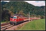 1042 541 mit Reionalzug zwischen Bruck/Mur und Pernegg am 5.10.1994.