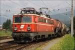 1042 007 beim Verschub im Bahnhof Trofaiach.
2.7.2010