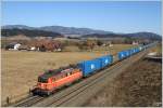 1042 013 fhrt mit Gterzug 41197 von Bratislava nach Tarvis.