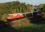 Am 18.010.2011 bespannte die 1042.023 den D17636 vom Semmering kommend nach Wien, und wurde von mir kurz vor Sonnenuntergang auf der  Steinbauerwiese  zwischen Eichberg und Kb fotografiert.