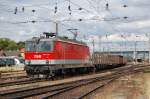 1044 078 mit einem Gterzug bei der Durchfahrt in Wels am 23.06.2007