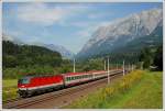 OIC 690  Schloss Porcia Spittal an der Drau  von Wien Westbahnhof ber Salzburg nach Klagenfurt Hbf am 22.8.2008 kurz vor Bischofshofen aufgenommen.