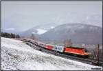 Die erst krzlich in einen Unfall verwickelte 1044 092 zog am 8.Dezember den IC 555 ber den Semmering nach Graz. Eichberg