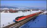 Mit einem Auserplangterzug nhert sich die 1044 122 ihrem Zugendbahnhof Knittelfeld.