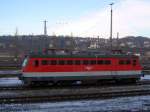 Die 1046 001 der GEG am 04.01.2008 auf dem Gelnde der PEF in Passau Abgestellt und wartet auf neue Einstze.