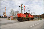 Als Abschluss meiner Serie der Werksbahn Mellach posiert 1063.013 noch einmal vor den Schornsteinen der Kraftwerksgruppe. Vielleicht habe ich das Glück bei  grüner Landschaft und Sonnenschein   den Betrieb noch einmal mitzuerleben. 
8.03.2019