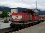 Die 1063 040 am 23.08.2008 ausgestellt in Wrgl Hbf anlsslich 150 Jahre Eisenbahnen in Tirol.